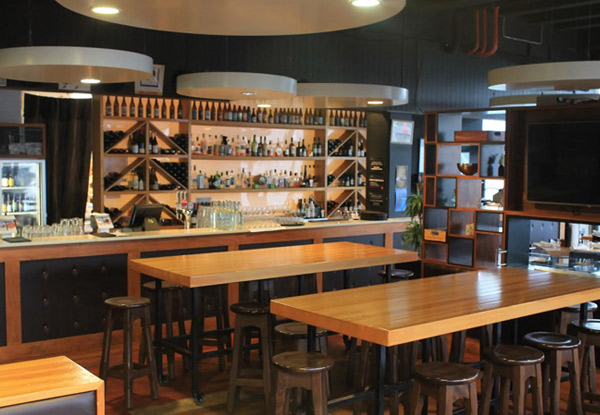 Two Gourmet Burgers or Pizzas & Two Craft Beers or House Wines for Two People – Options for up to Eight People