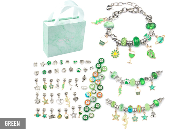 63-Piece DIY Charm Bracelet - Six Colours Available