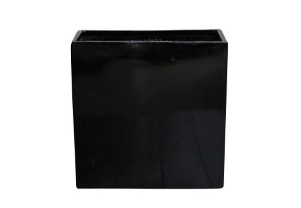 Three-Piece Glazed Black Planter Box Set -
 Option For Individual Planters