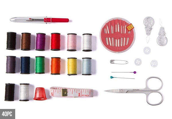 40-Piece Sewing Kit with Accessories - Option for 90-Piece Available