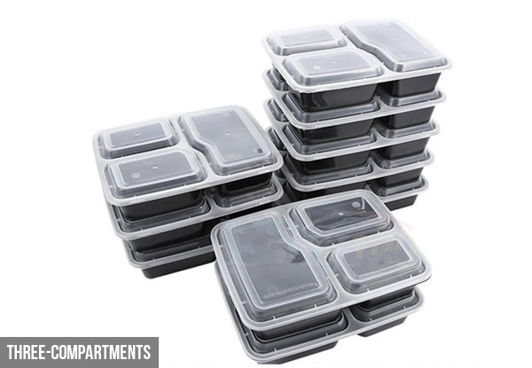 10-Pack of Reusable Food Storage Containers - Three Styles Available with Free Delivery