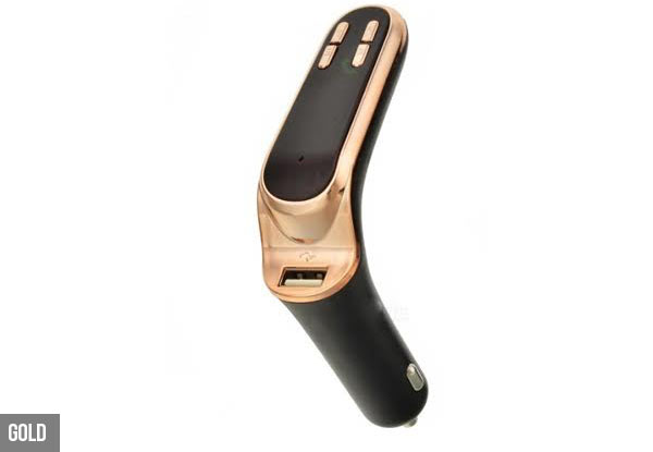 Car Handsfree Bluetooth Wireless FM Transmitter Available in Rose Gold or Silver
