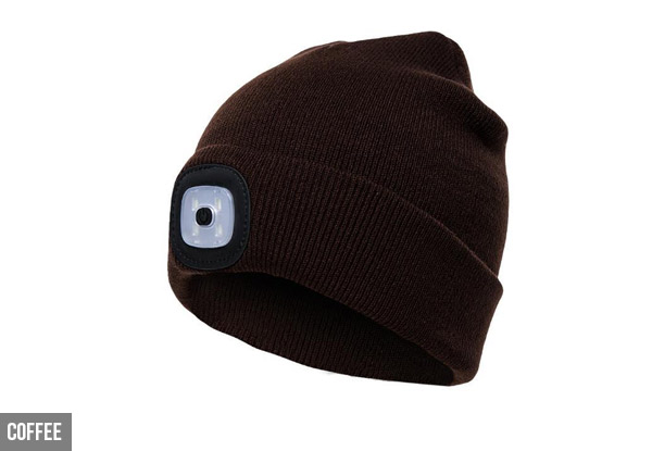 Beanie Hat with LED Light - Five Colours Available with Free Delivery