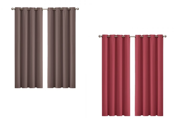 Eyelet Block Out Curtains - Five Sizes & Five Colours Available