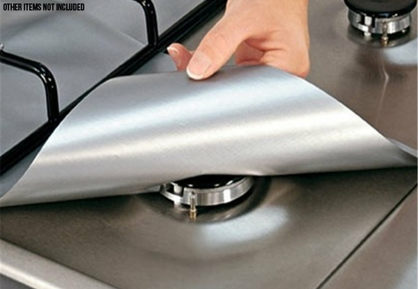 Four-Pack of Gas Stove Cooker Protectors - Two Colours Available