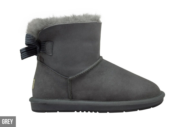 Comfort Me Women's 'Stella' Australian Made Memory Foam Mini Ribbon UGG Boots - Three Colours Available