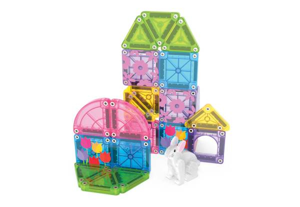 Magna-Tiles 24-Piece Spring Garden Travel Set - Option for Two Sets