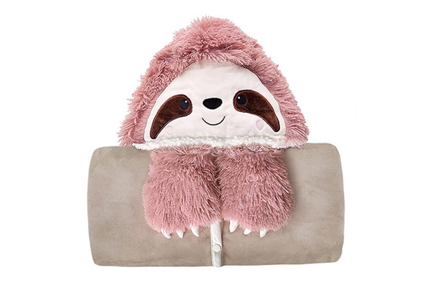 Flannel Wearable Sloth Adult Hooded Blanket - Option for Two