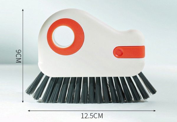 Set of Two-Piece Groove Cleaning Brush with Hidden Scraper - Available in Two Colours & Option for Two Sets