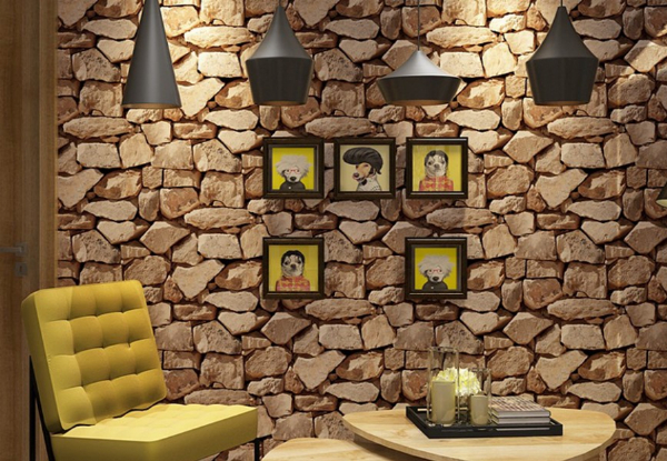 Nine-Metre Decorative Stone Wallpaper Roll - Option for Two Available with Free Delivery