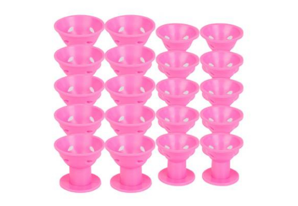 20-Piece Silicone Hair Curler - Two Colours Available