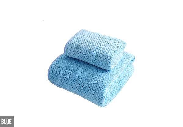 Super Soft Cotton Waffle Towel Set - Five Colours Available with Free Delivery
