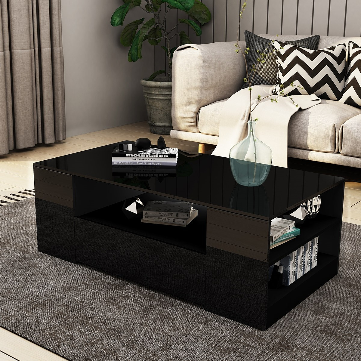 High Gloss Two Drawer Coffee Table