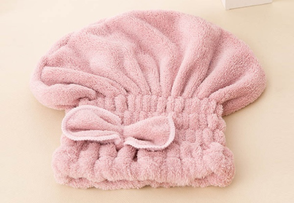 Microfibre Absorbent Hair Drying Cap - Three Colours Available