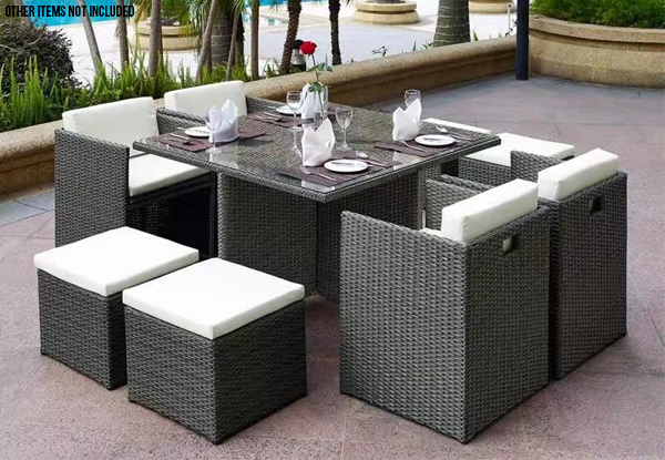 Torquay Rattan Aluminium Framed Outdoor Table Set