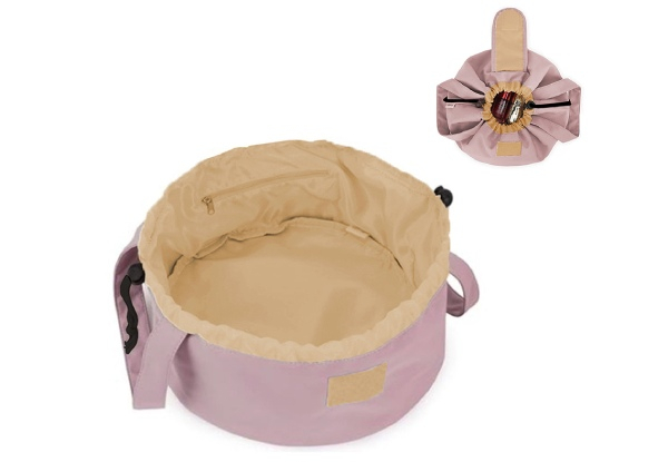 Barrel Drawstring Makeup Bag - Available in Two Colours & Option for Two-Pack