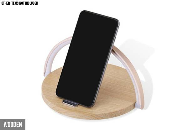 Wireless Charger with Night Light - Two Colours Available