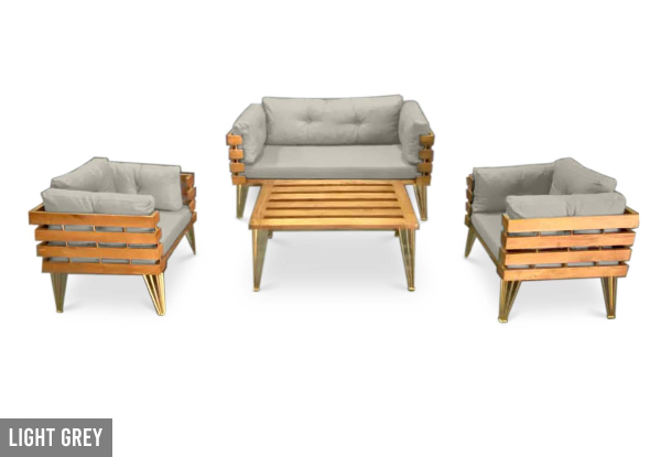 Dover Outdoor Furniture Set with Coffee Table - Five Colours Available