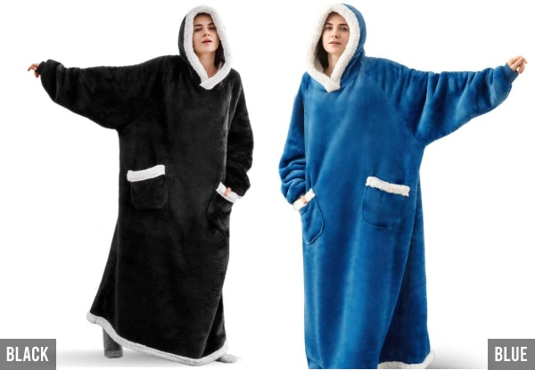 Winter Oversized Wearable Blanket Fleece Hoodie - Thirteen Colours & Two Sizes Available