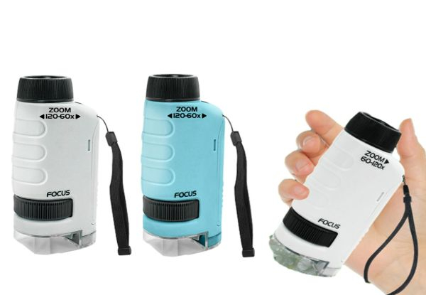 Portable Pocket Microscope Science Toy Kit - Available in Two Colours & Option for Two-Pack