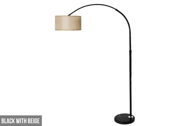 Height-Adjustable LED Floor Lamp with Marble Base - Two Colours Available
