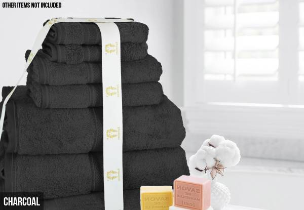 100% Egyptian Cotton Seven-Piece Towel Set - 10 Colours Available & Option for 14-Piece Set