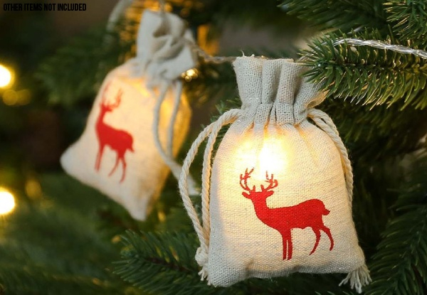 Christmas Elk Bag String Light with Free Delivery