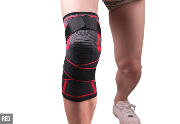 Knee-Compression Sleeves with Adjustable Straps - Two Colours & Three Sizes Available with Free Delivery