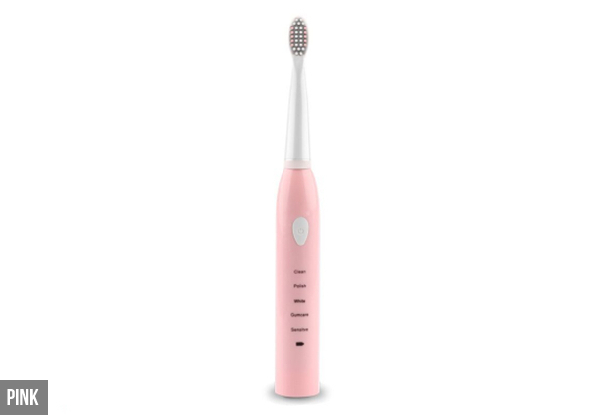 Electric Rechargeable Toothbrush - Four Colours Available