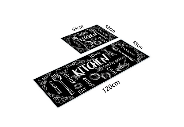 Two-Piece Kitchen Mat Set - Two Styles Available