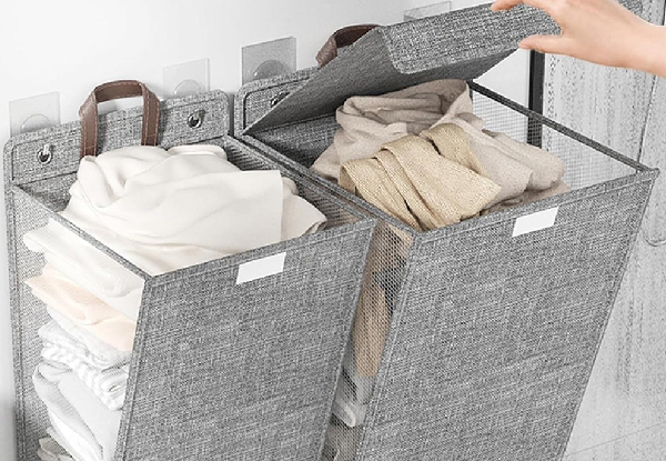 Foldable Laundry Basket Hamper - Available in Two Colours