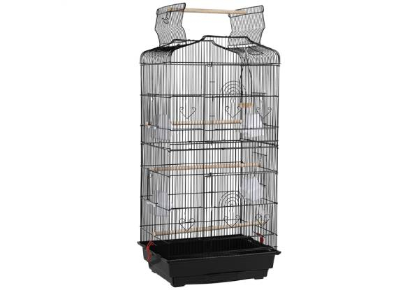 Open Top 41in Metal Bird Cage - Three Colours Available