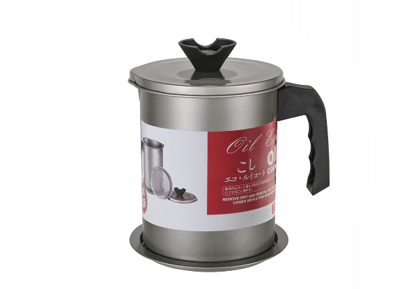 Stainless Steel Oil Container with Strainer - Available in Two Sizes & Option for Two