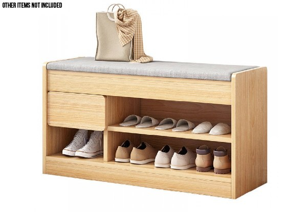 Luna Shoe Storage Bench - Oak Colour Available
