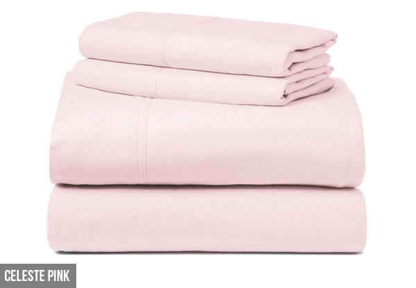 Canningvale Flannelette Sheet Sets incl. Free Nationwide Delivery - Four Colours & Five Sizes Available