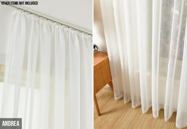 Sheer Ready-Made Net Curtains - Available in Two Styles & Six Sizes