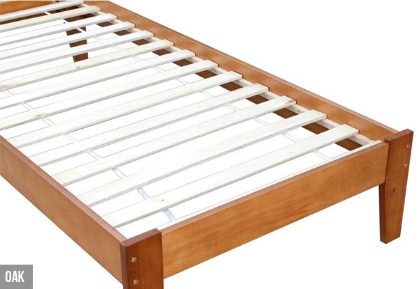 Wooden Slat Bed - Two Colours & Four Sizes Available