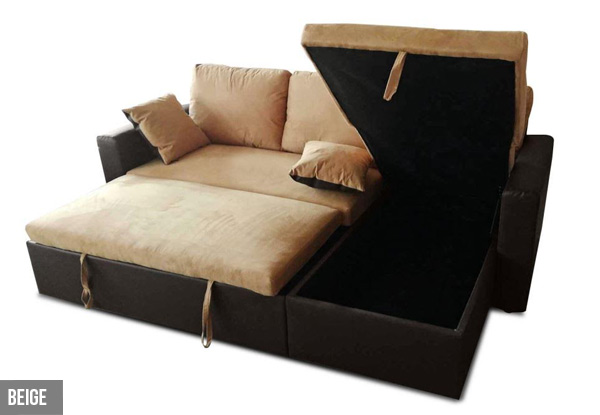 Storage Three-Seater Sofa - Two Colours Available