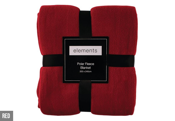 Elements Polar Fleece Blanket - Five Colours Available