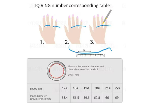 Smart Ring with Step & Sleep Tracker Compatible with Android & iOS - Three Sizes Available