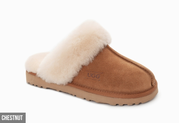 Premium Australian Sheepskin Unisex Scuffete Suede UGG Slippers - Two Colours & 10 Sizes Available