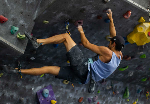 Indoor Rock Climbing Pass & Gear Hire incl. Harness, Shoes & Chalk Bag for One Adult - Option for Child or Student Pass