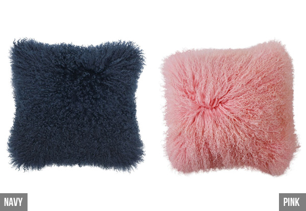 Genuine Premium Mongolian Sheep Wool Filled Cushion - Two Sizes & 12 Colours Available