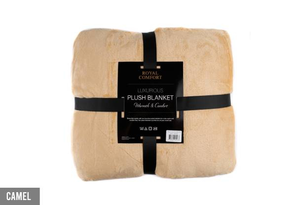 Royal Comfort Plush Blanket - Four Colours Available