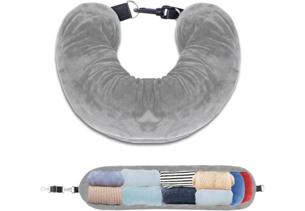 Travel Pillow With Storage Pouch - Available in Two Colours