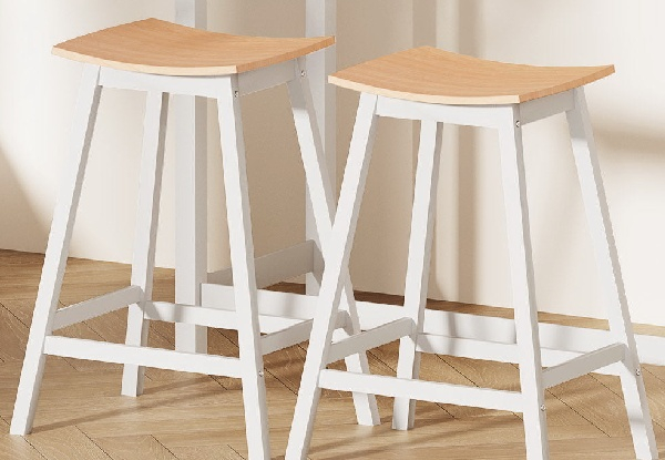 Artiss Two-Piece Wooden Bar Stool