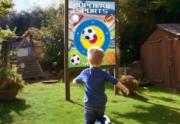 Three-in-One Soccer Football Baseball Toss Game Set