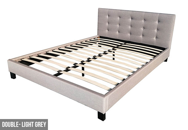 Luxury Fabric Bed Frame with Headboard - Single, Double & Queen Available