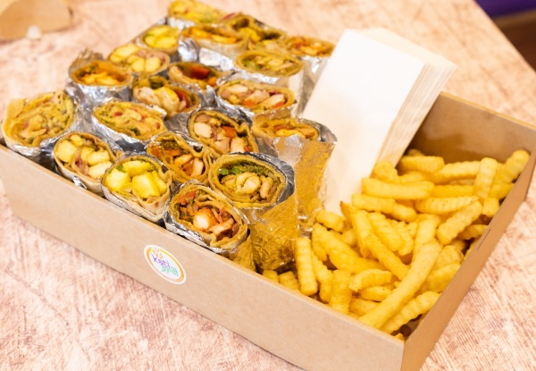 Any Kati Wrap - Options for Two, Combo, Catering Box with 10 Kati Wraps & to incl. Masala Chips