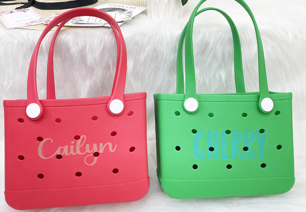 Personalised Beach Bag with Hole